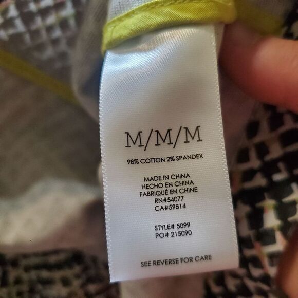 CAbi #5099 Multicolor Cliffside Geometric Pattern Moto Full Zip Jacket Size Medi - Picture 3 of 5